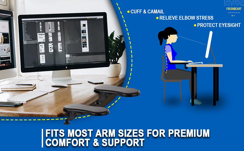 FreshDcart Arm Wrist Rest Support Arm Rest Desk PC, Laptop, Desk
