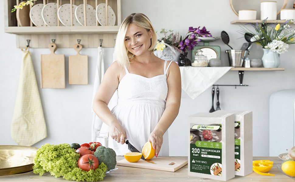 Vacuum Sealer Bags, 200 Quart BPA Free 8x12 Inch Vacuum