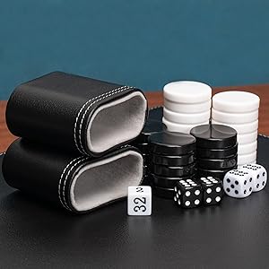 Leatherette Backgammon Set, “Antalya” - 17”