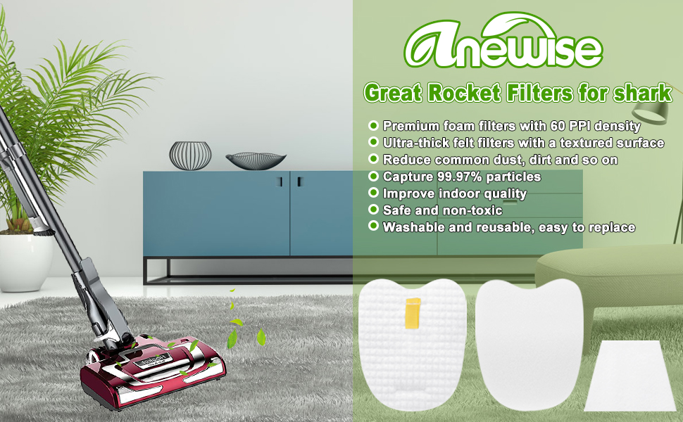 HV343AMZ Filter Replacement for Shark Rocket Deluxe Pro