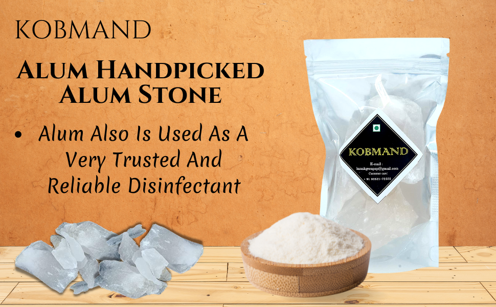KOBMAND Alum Stone Powder Fitkari Powder For Skin Care, Water