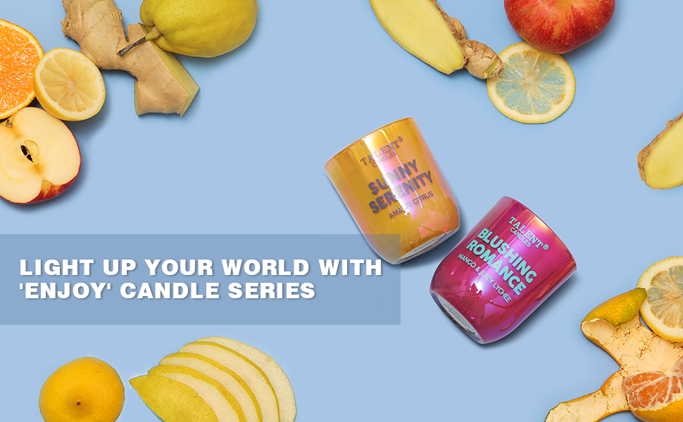 Scented Candles Enjoy Collection of Jar Candles, Natural Soy Aromatherapy Candle