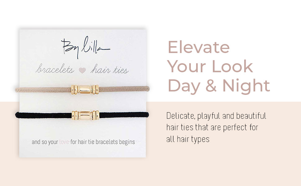 By Lilla, hair ties, ponytail hair ties, bracelet, hair accesories