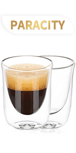 2 OZ glass coffee cups of 2