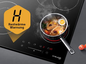 Built-in Ceramic Hob, 4 Zones Electric Cooktop In Black, 6600W Total Output, With Dual & Oval Zone Touch Control Timer Child Lock Gasland Chef CH604BF 15 Ceramic Hob