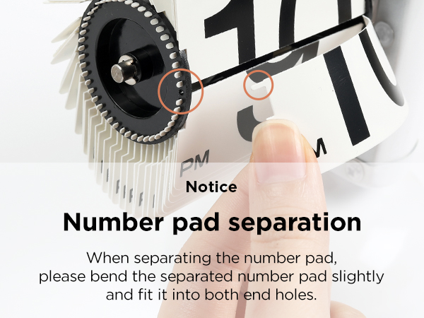 Number pad separation
