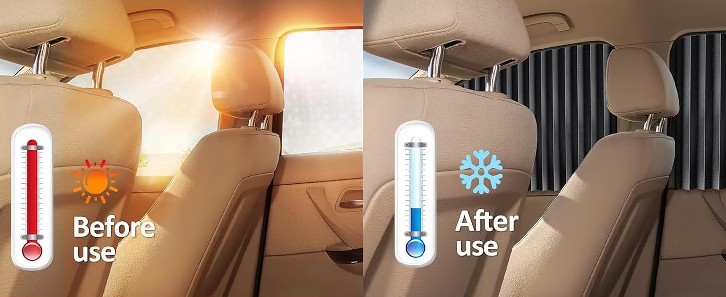 4 pc car window curtain