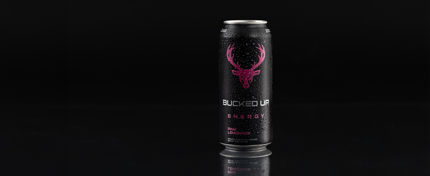 Bucked Up Energy Drink 300mg (Pink Lemonade) (12 CT