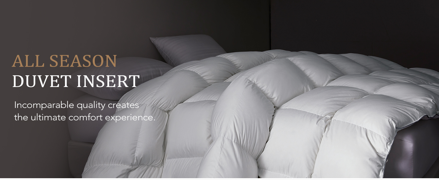 Downluxe Luxurious Down Comforter Queen Size with Premium Fabric  
Downluxe All Seasons Medium Warmth Duvet Insert Queen 48e715dc 9849 43f4 875e 5f5dea9485eb. CR0,0,1464,600 PT0 SX1464 V1