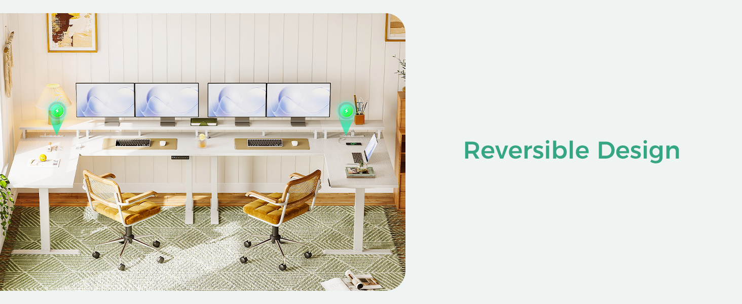 L shaped standing desk