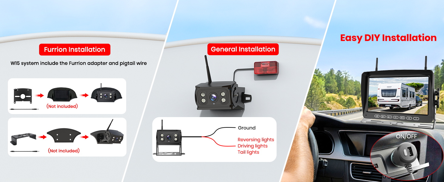 wireless backup camera for rv trailer camera system wireless rv back up camera for travel trailers