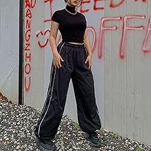 Sfit Damen Cargohosen Y2K Baggy Track Pants