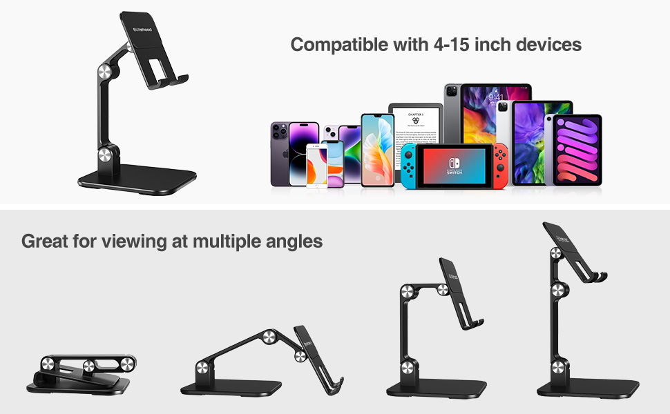 elitehood Aluminum iPad Stand for Desk [UltraStable