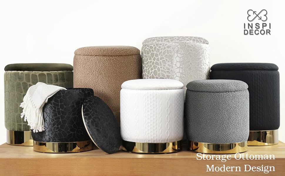 INSPI DECOR Storage Ottoman