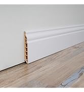Art3d Wall Baseboard Molding Trim 8-Pack of 56 x 3.2 in., High Impact Polystyrene Skirting Board ...