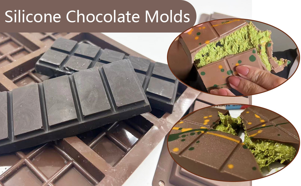 jejucy Chocolate Bar Mold Deep, Dubai Pistachio Chocolate