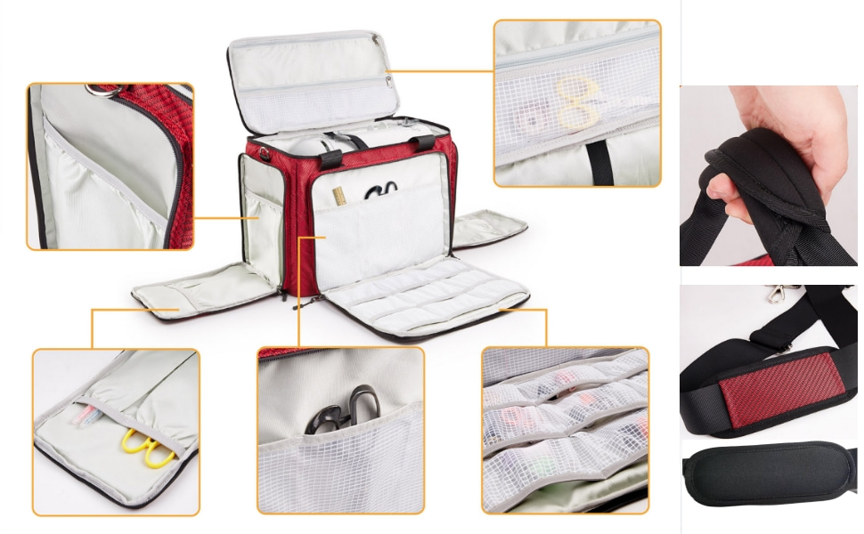 BatlFrist Rolling Sewing Machine Bag with Universal wheels