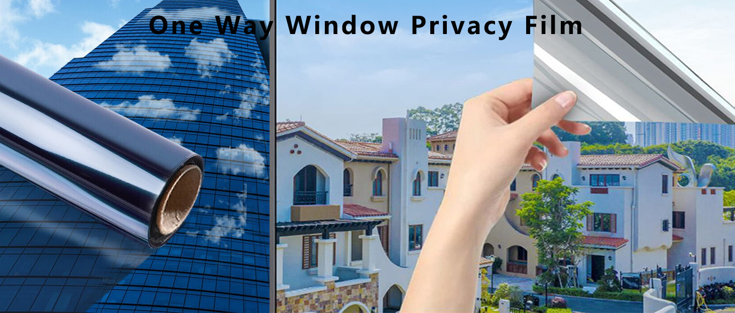 Window Privacy Film One Way Mirror Window Film,Self Static Cling Window Tint Daytime