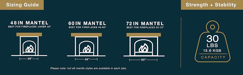 Sizing Guide Mantels