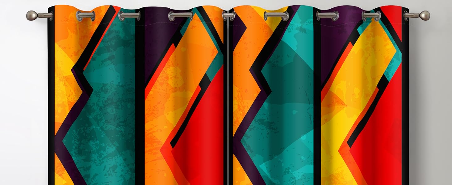 Geometric Patterns Blackout Curtains