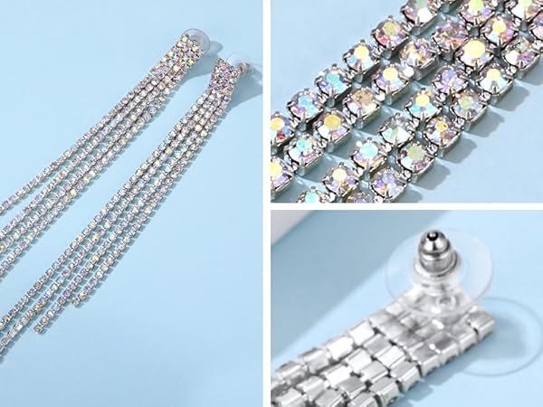 Amazon | [Suplight] ピアス レディース 人気 揺れる クリスタル