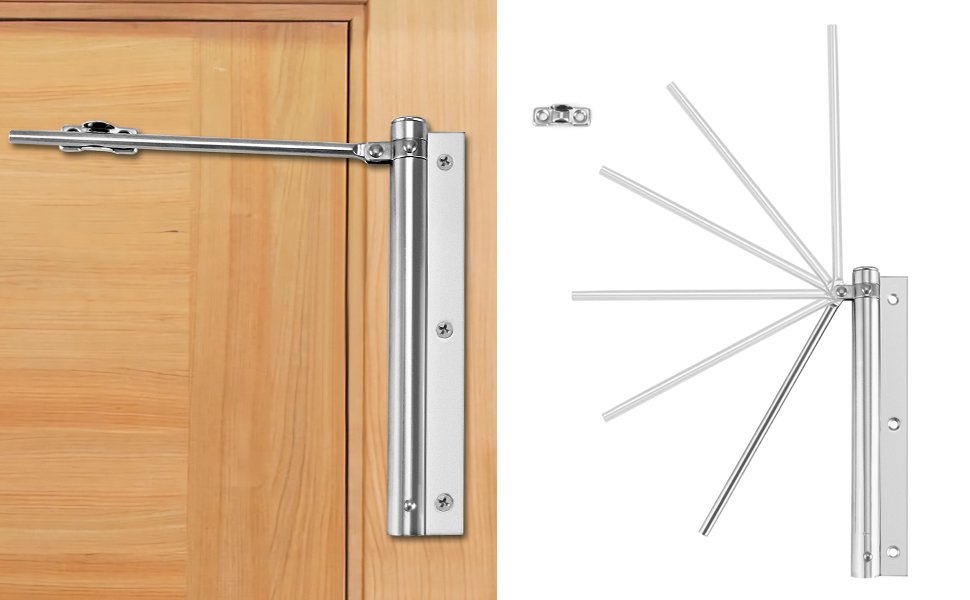 2 Pack Safety Spring Door Closers 4-1/4 Inch Automatic Door Closer Residential, Auto Door Closer Adjustable Closing Door Hinge To Convert Hinged Doors To Self-Closing, Black, Door Closers - Canada