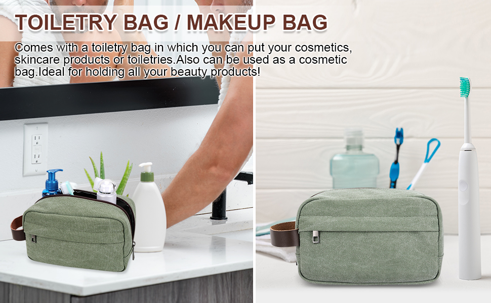 Large Capacity Waterproof Canvas & Genuine Leather Travel