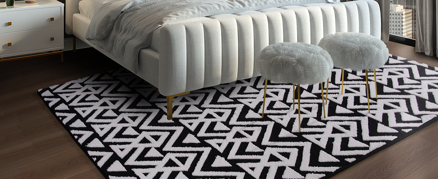 black washable rugs for bedroom