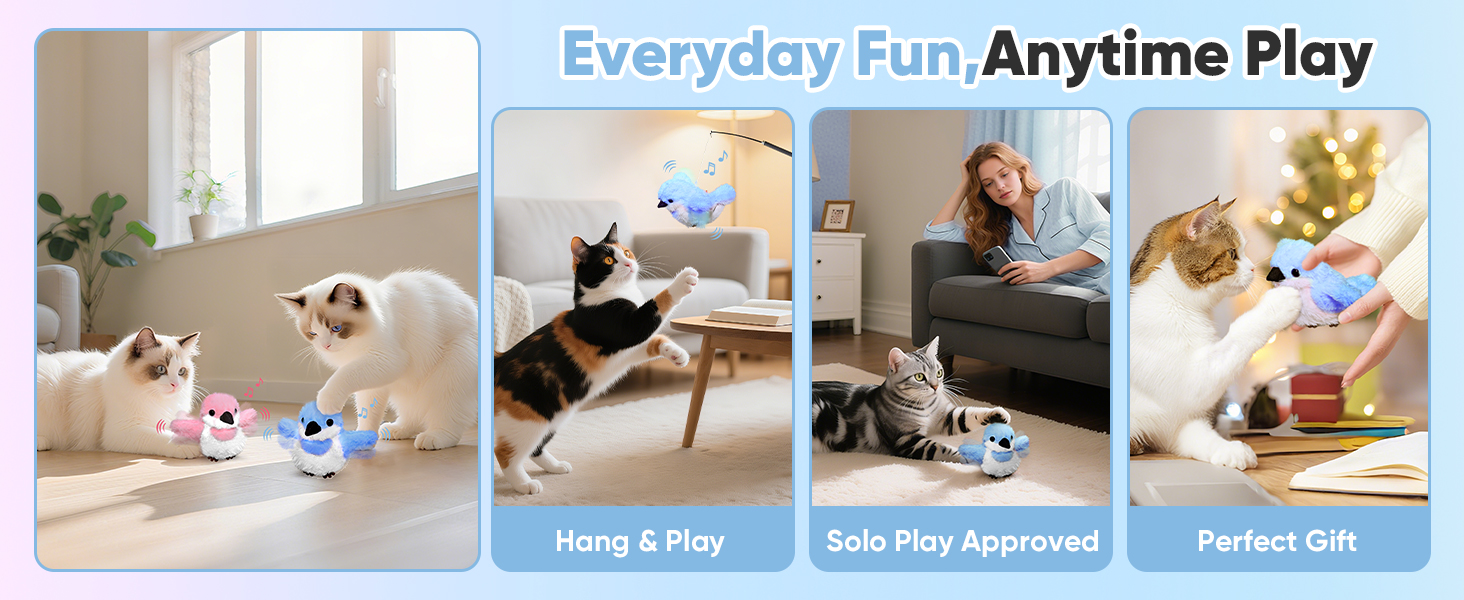 Cat Toys Flapping Bird pet gift cat interactive toy