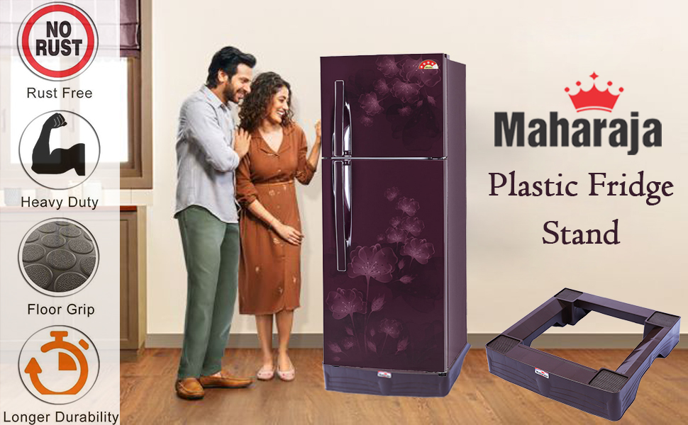 MAHARAJA Plastic Fridge Stand Washing Machine Stand Heavy Duty Refrigerator Stand for Double