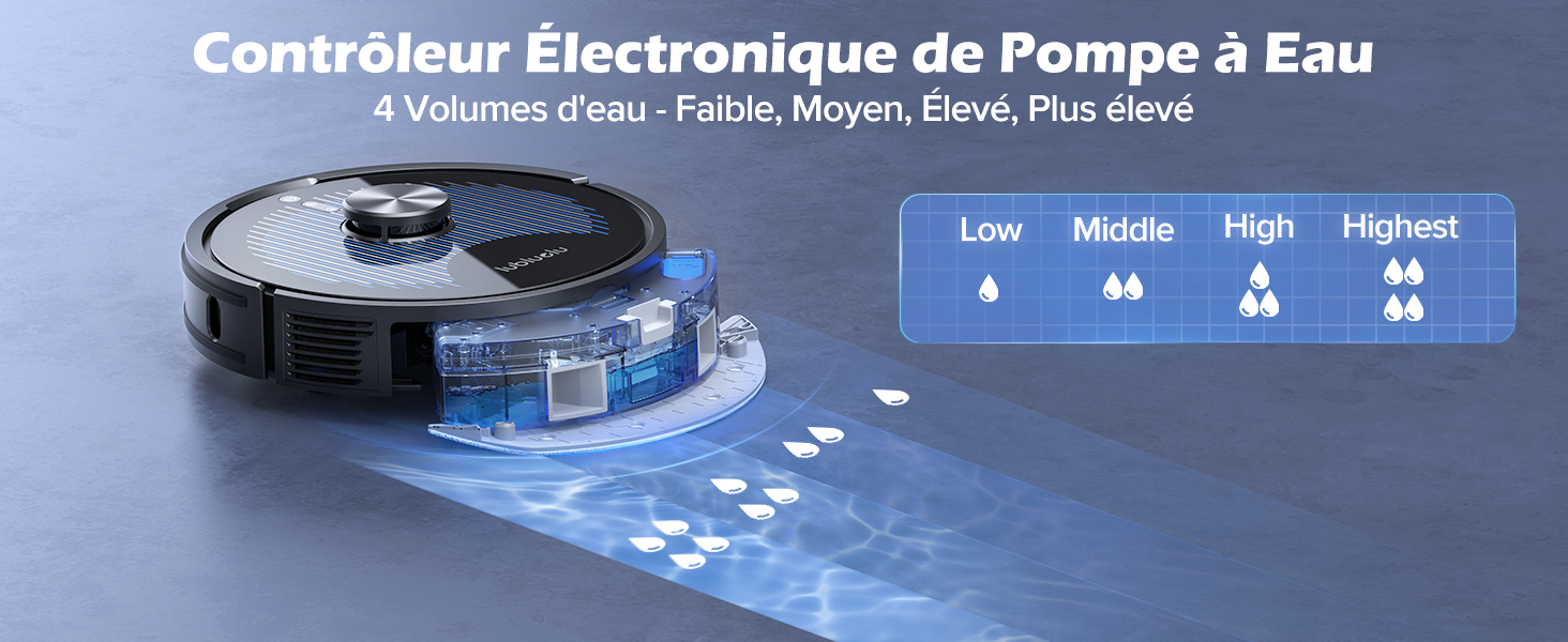 Lubluelu 3500Pa Robot Aspirateur Laveur avec Station de Vidange Automatique 5L, Navigation Laser