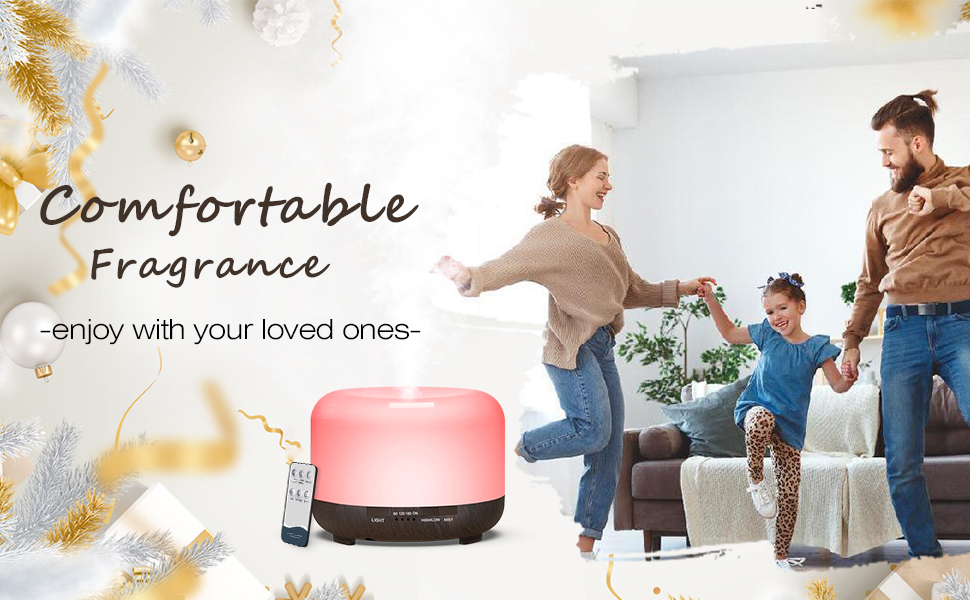 YIKUBEE Diffuser, Essential Oil Diffusers, 500ml Diffusers