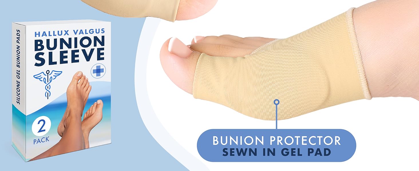 Bunion Sleeve, 2 pack, protect your bunion