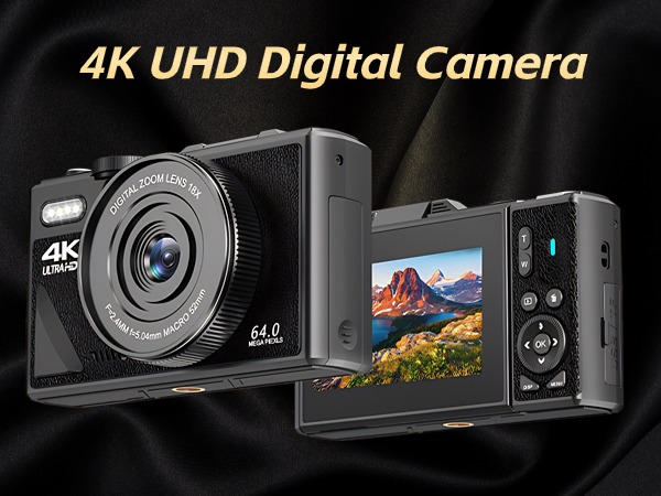 Amazon.com : Generic 4K Digital Camera, 3 Inch Flip Screen 64MP