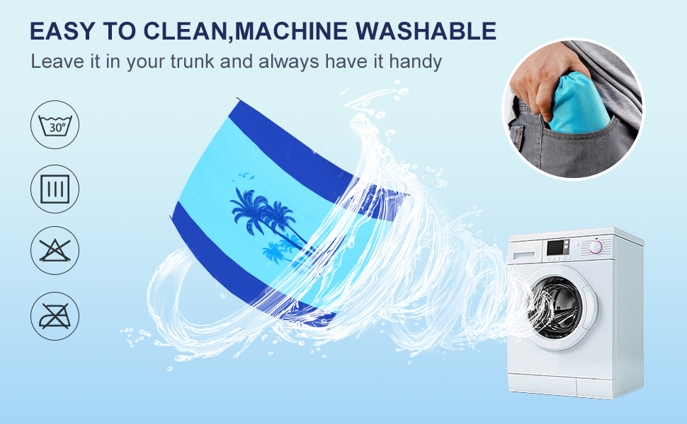 WEST TUNE Beach Blanket 79" X 83" for 14 Adults,Large