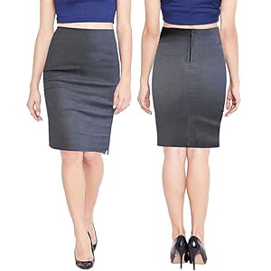Grey Pencil Skirt