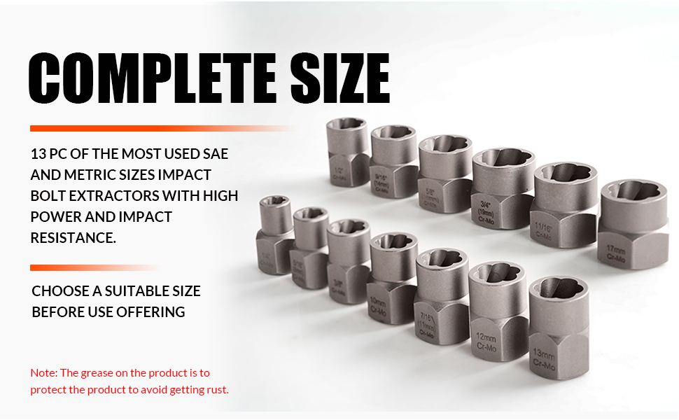 altivox 18PCS Bolt Extractor Kit with 3/8" Driver Ratchet