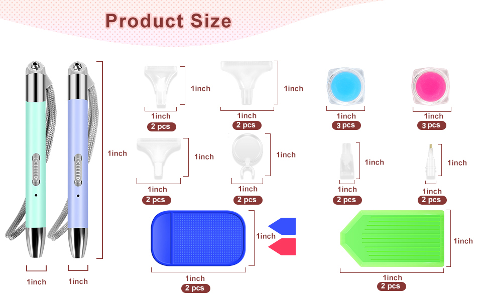 Diamond Painting Pen Set 5D Diamond Painting Tools Diamond Drill Pen Handicraft Painting Point Drill