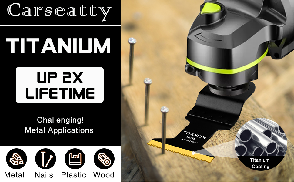 10Pcs Titanium Oscillating Multitool Blades, Oscillating Saw Blades for