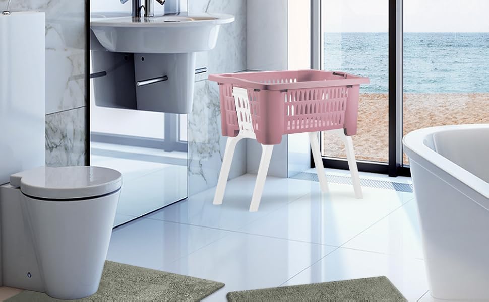 Washing Laundry Basket with Legs Folding Foldable Fold Out