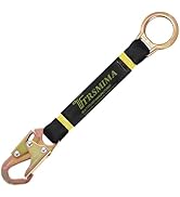 TRSMIMA Safety Harness Extension Lanyard - 18”D-ring Extender Fall Protection Arrest System with ...