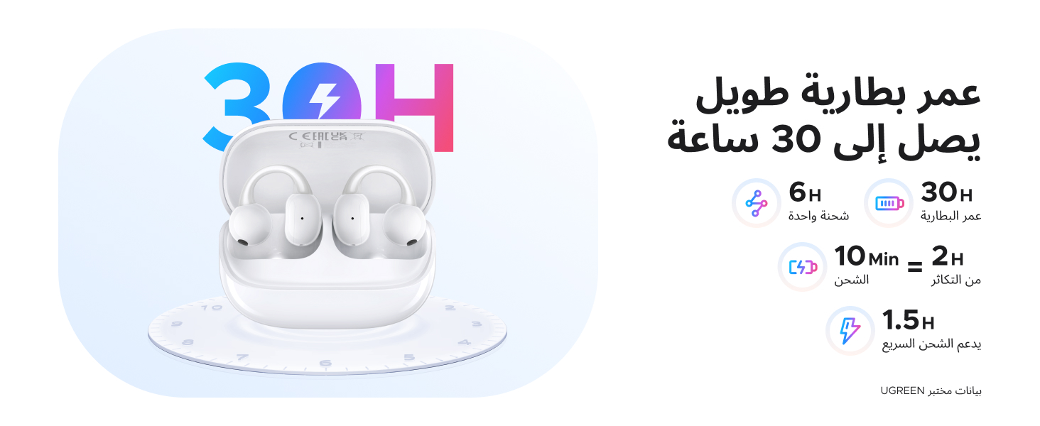 سماعة أذن لاسلكية مزودة بتقنية إلغاء الضوضاء وسماعات رأس مفتوحة فوق الأذن وبلوتوث وصوت  كلاسيكي