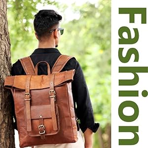 バッグ OUAT 25SS OFFICE BAG BROWN LEATHER Amazon.com: ANUENT Roll Top Leather Backpack for Men and