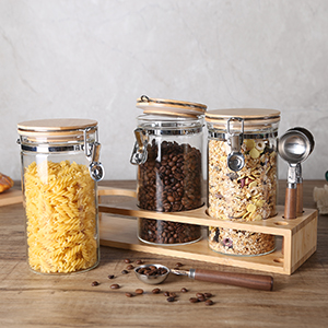 KKC glass coffee beans sugar tea containers 06