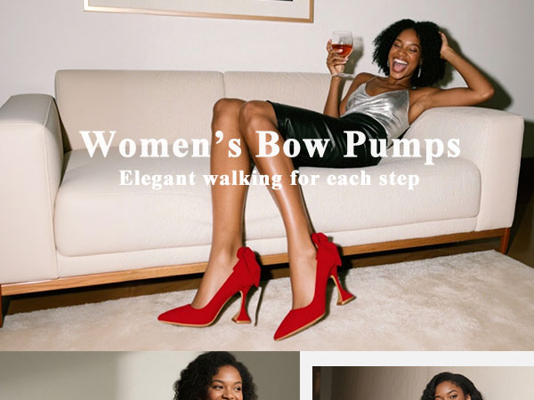 Amazon.com | Zzheels Women's Bow High Heels Closed Toe Heels
