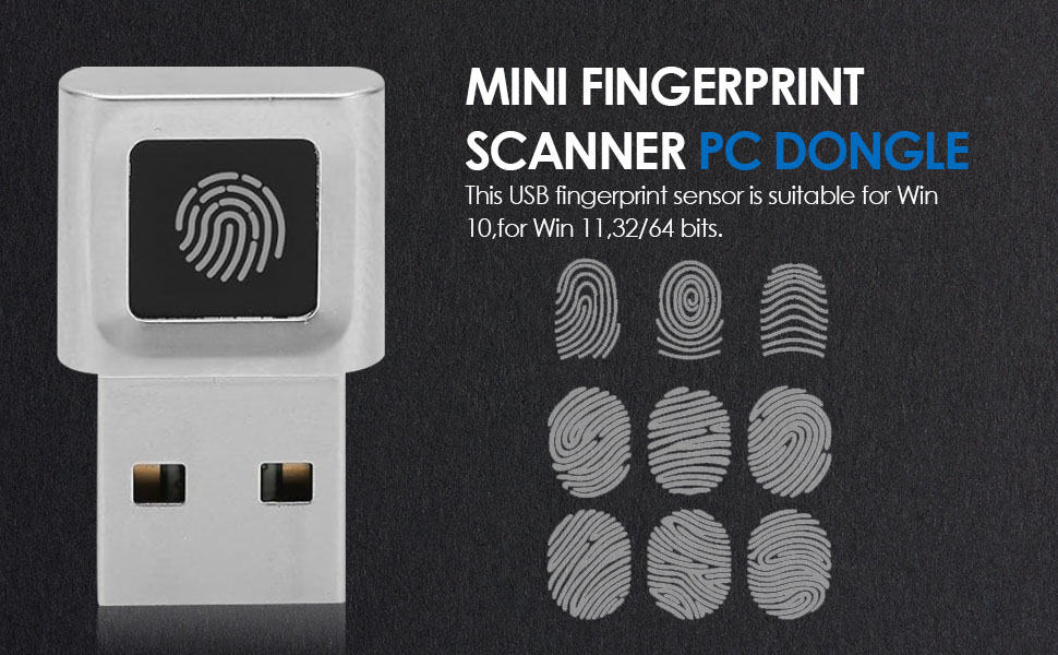 Amazon.com: Yoidesu USB Fingerprint Reader 360 Degrees Touch Fast ...