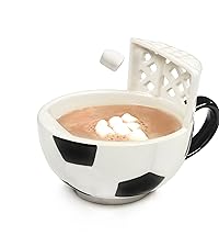 The Soccer Mug With A Goal (shown with hot cocoa)