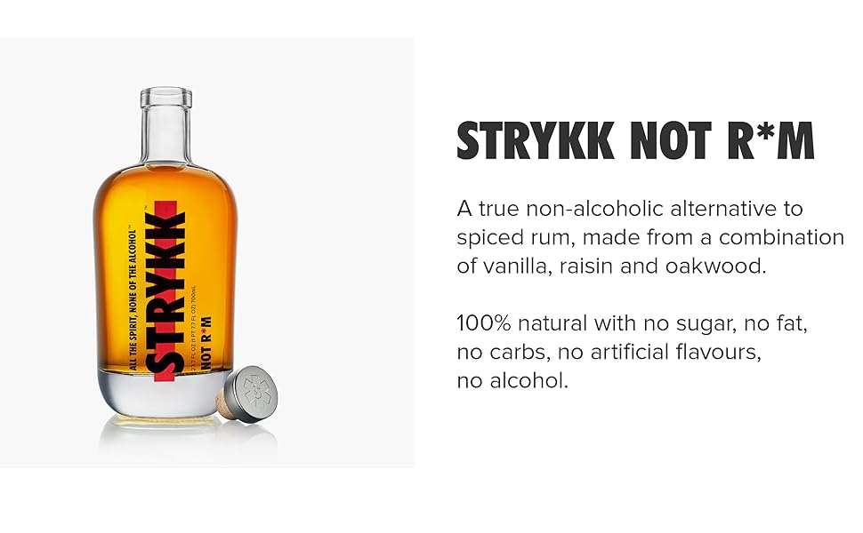 STRYYK NOT RUM NONALCOHOLIC SPIRITS 70CL VANILLA, OAKWOOD AND SUGARCANE FLAVOURS Amazon