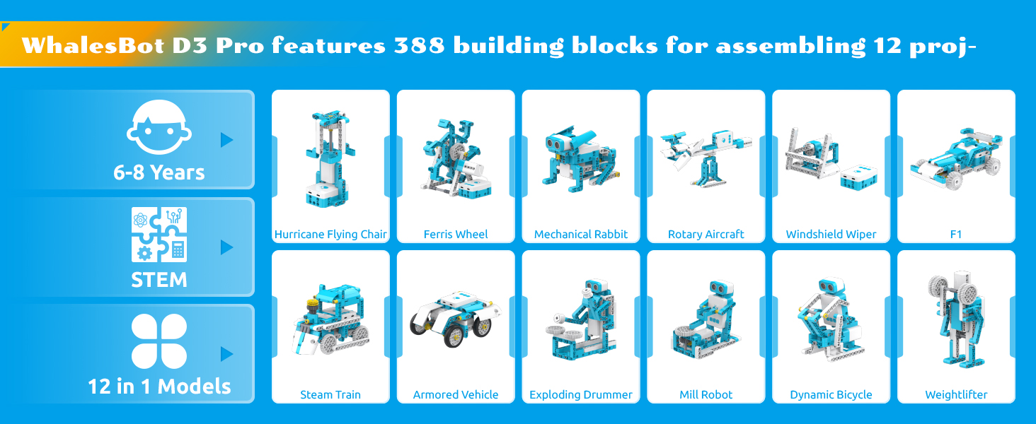 coding stem building robot toy education kit gift science set