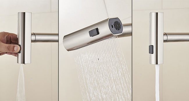 kitchen faucet with pull down sprayer
